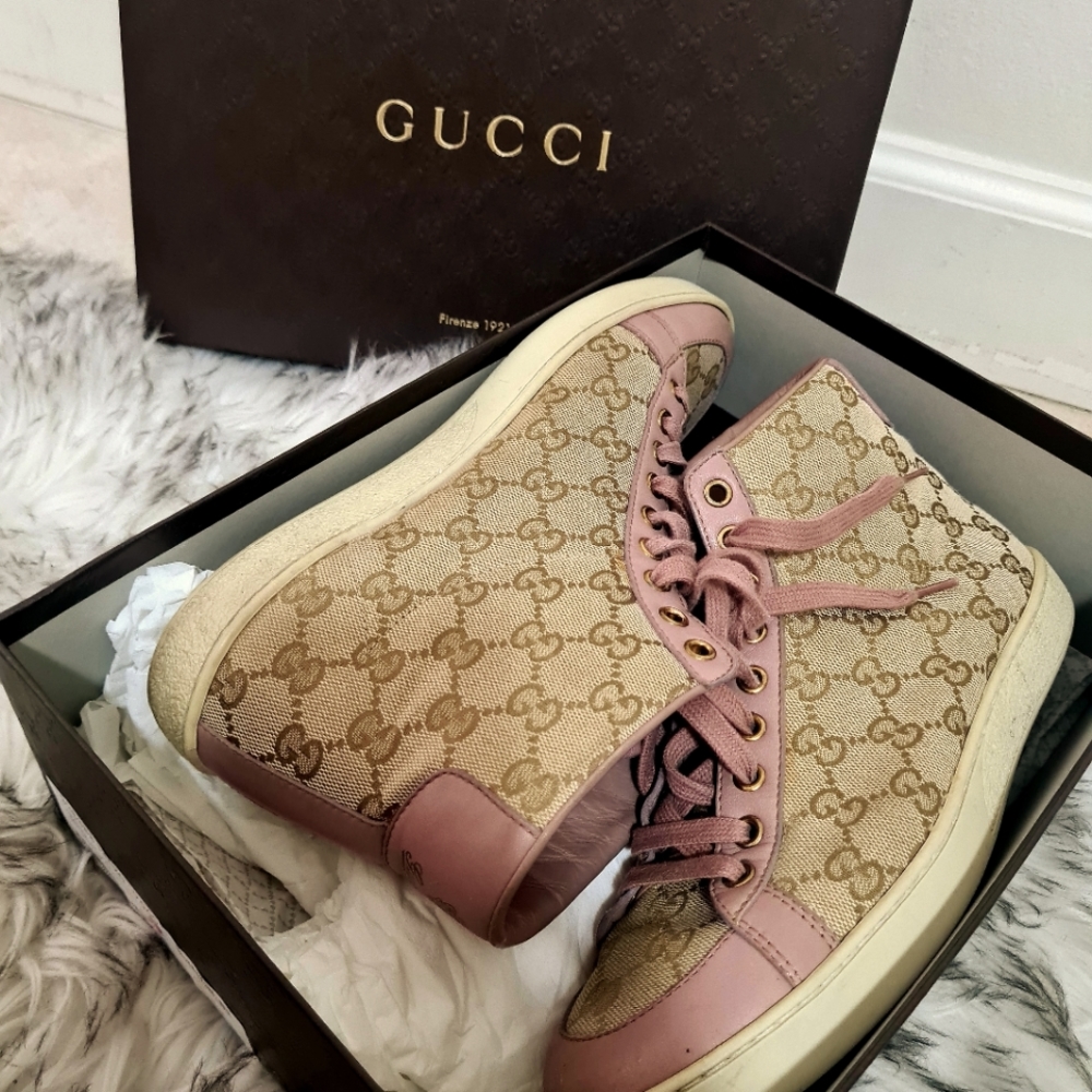 Gucci high top sneakers size 8